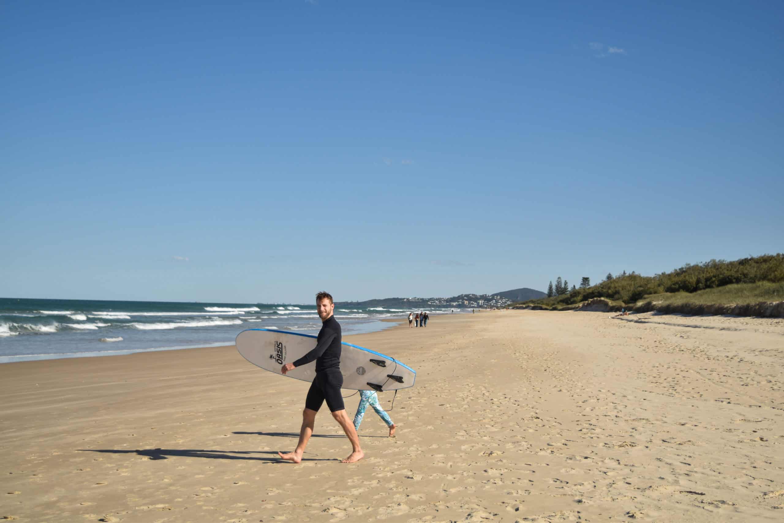 A father and son on Peregian Beach