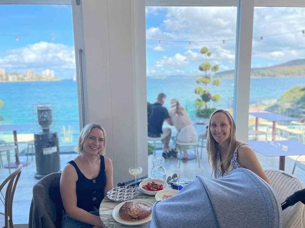 Two ladies at one of the best restaurants in Manly for lunch overlooking the harbour