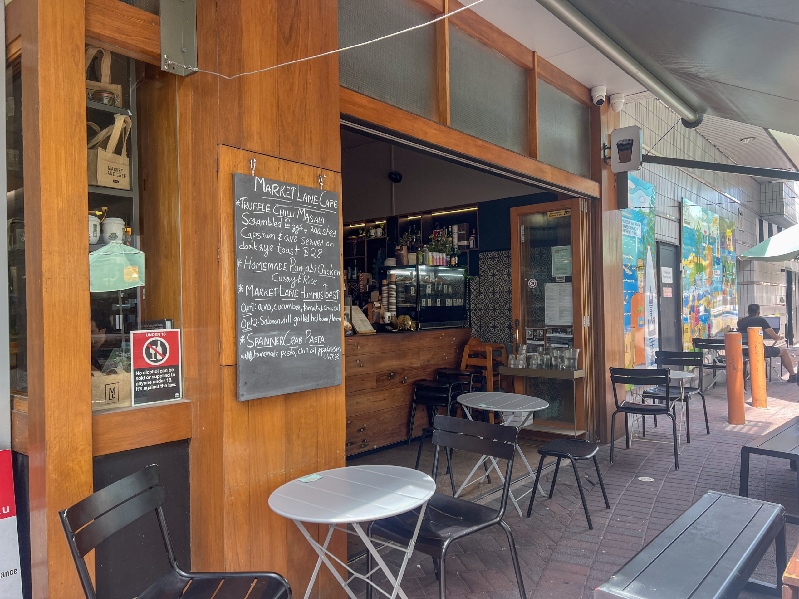 The outside of a cafe in Manly