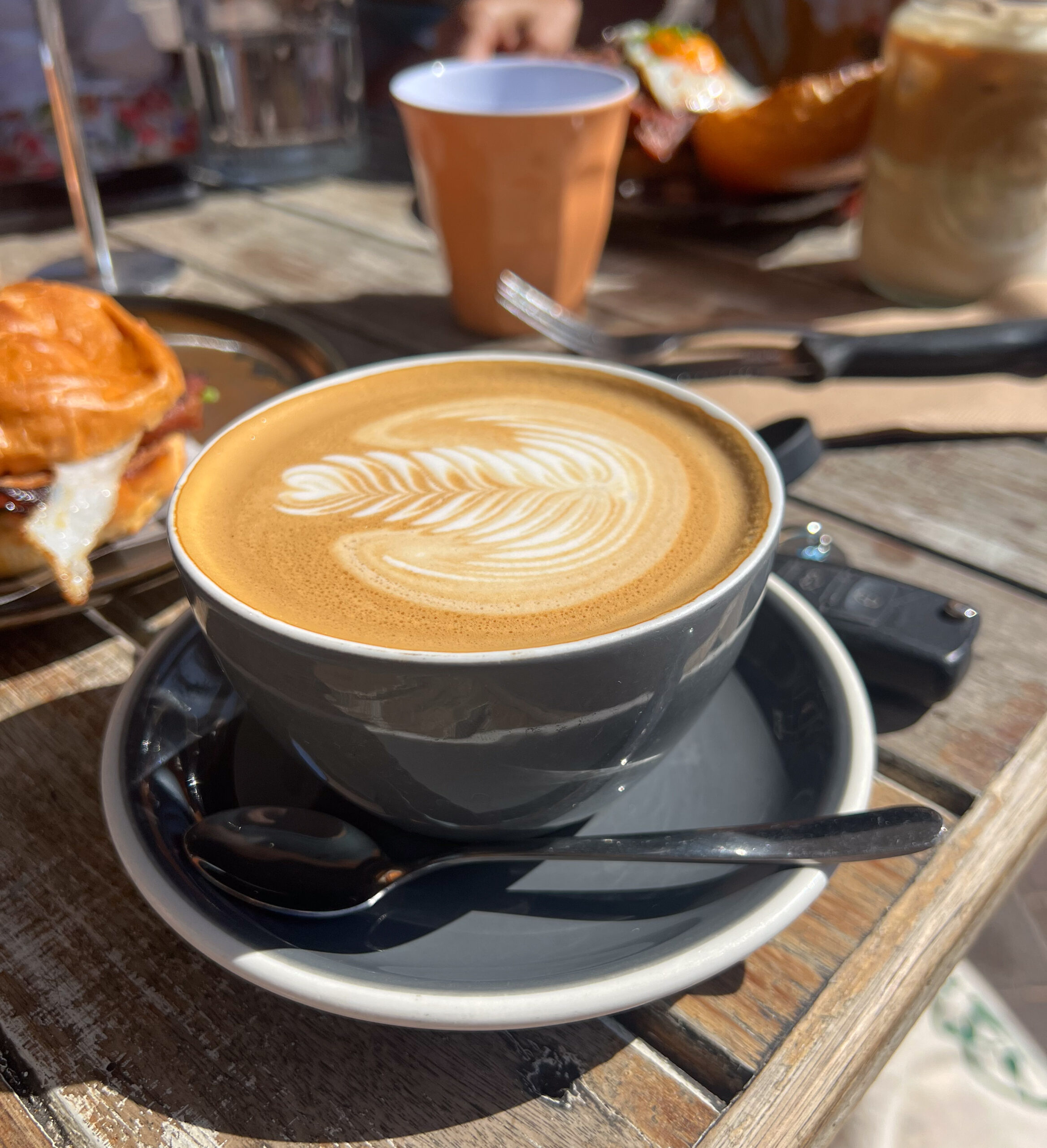 A flat white in a Manly cafe