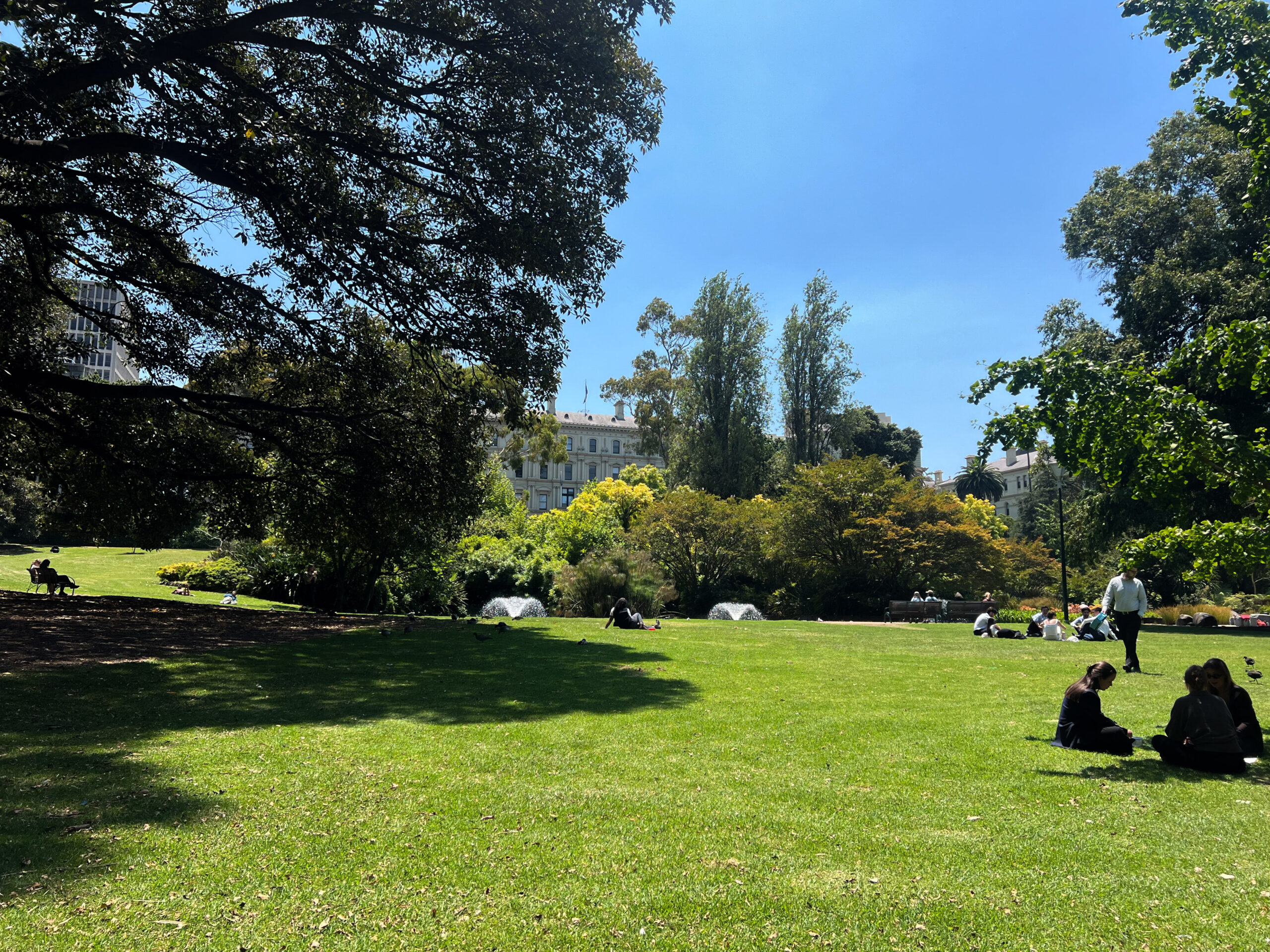 Green space and parklands in Treasury Gardens