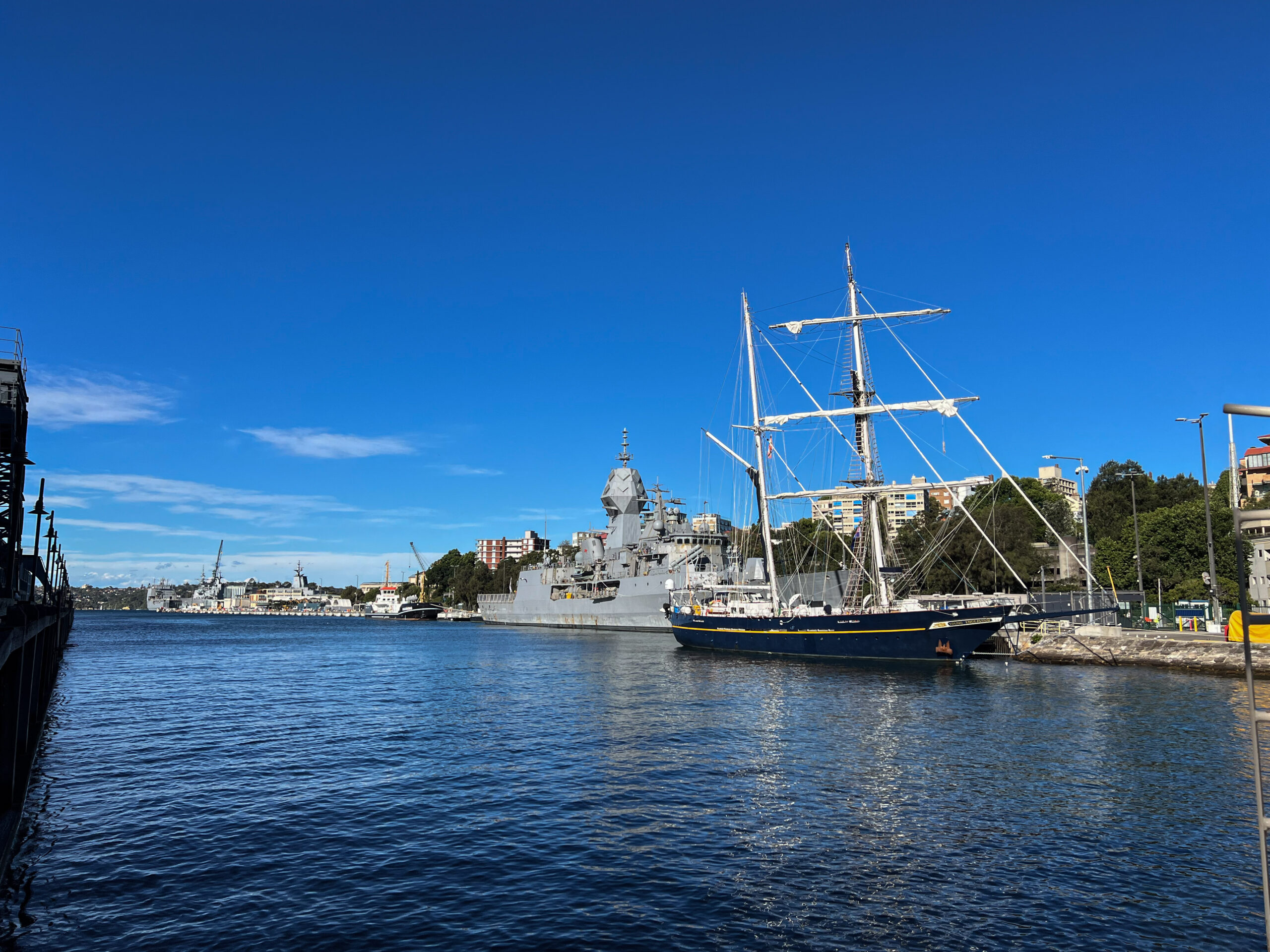 Views of Cowper Wharf from Ovolo Woolloomooloo