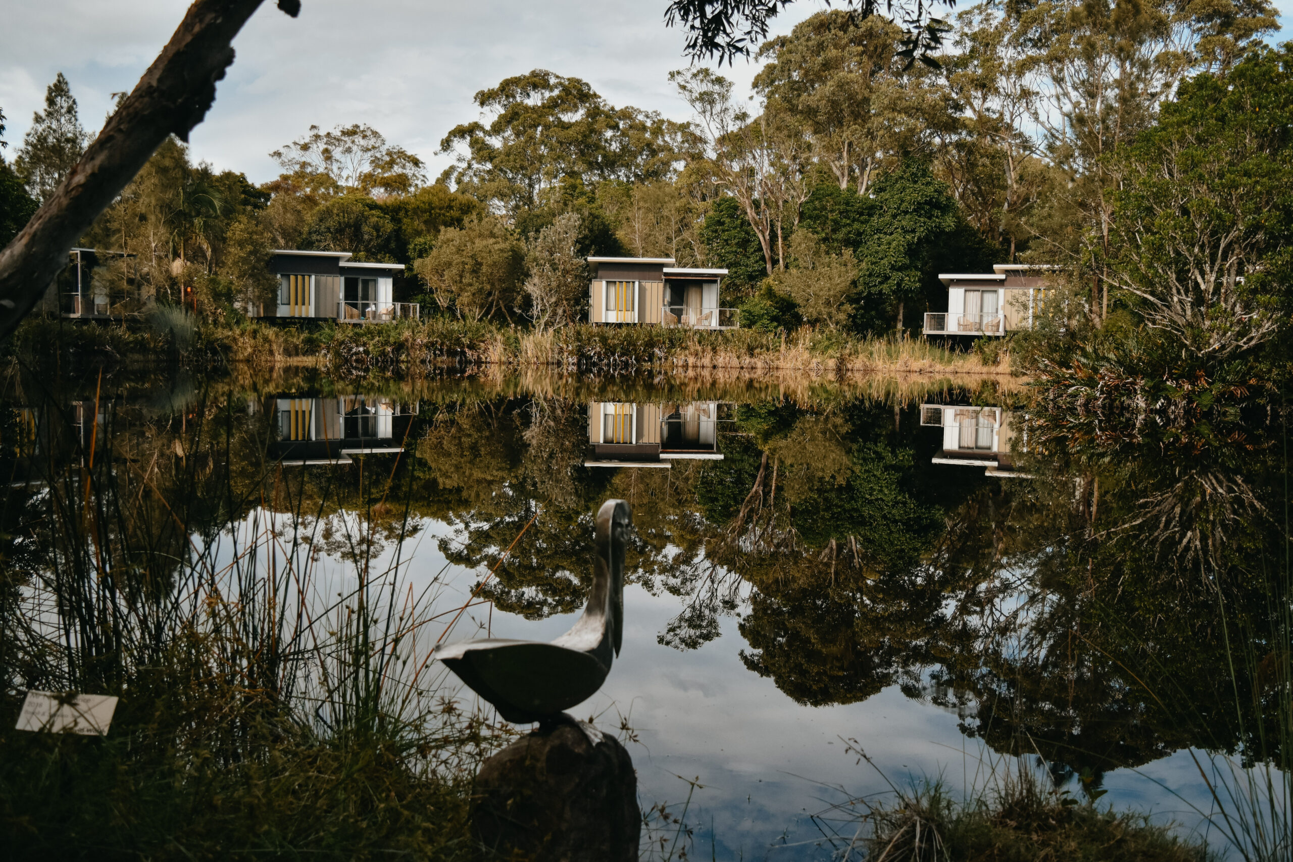 Villas overlooking a lagoon at Elements of Byron