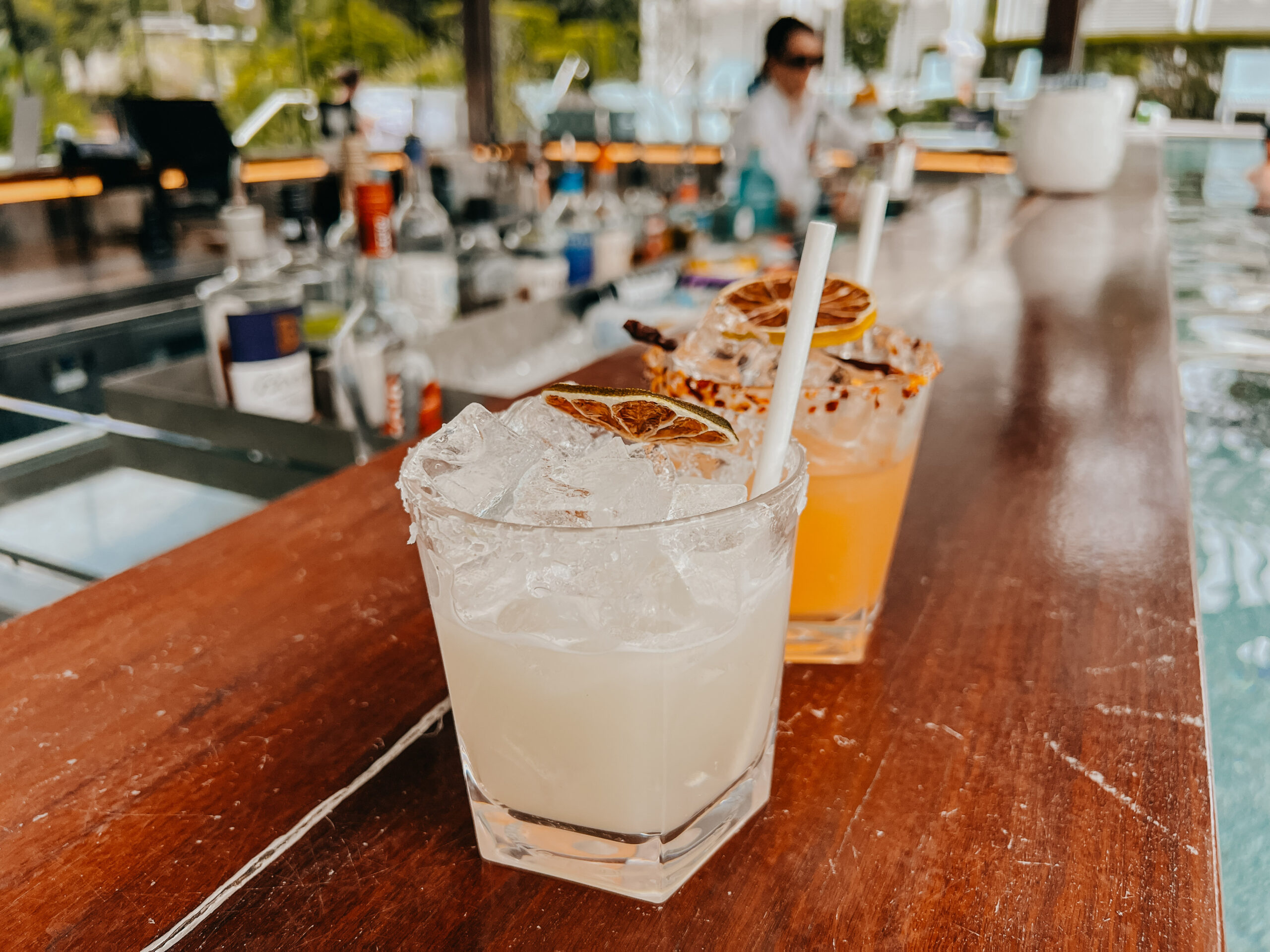 Margaritas at the adults only pool