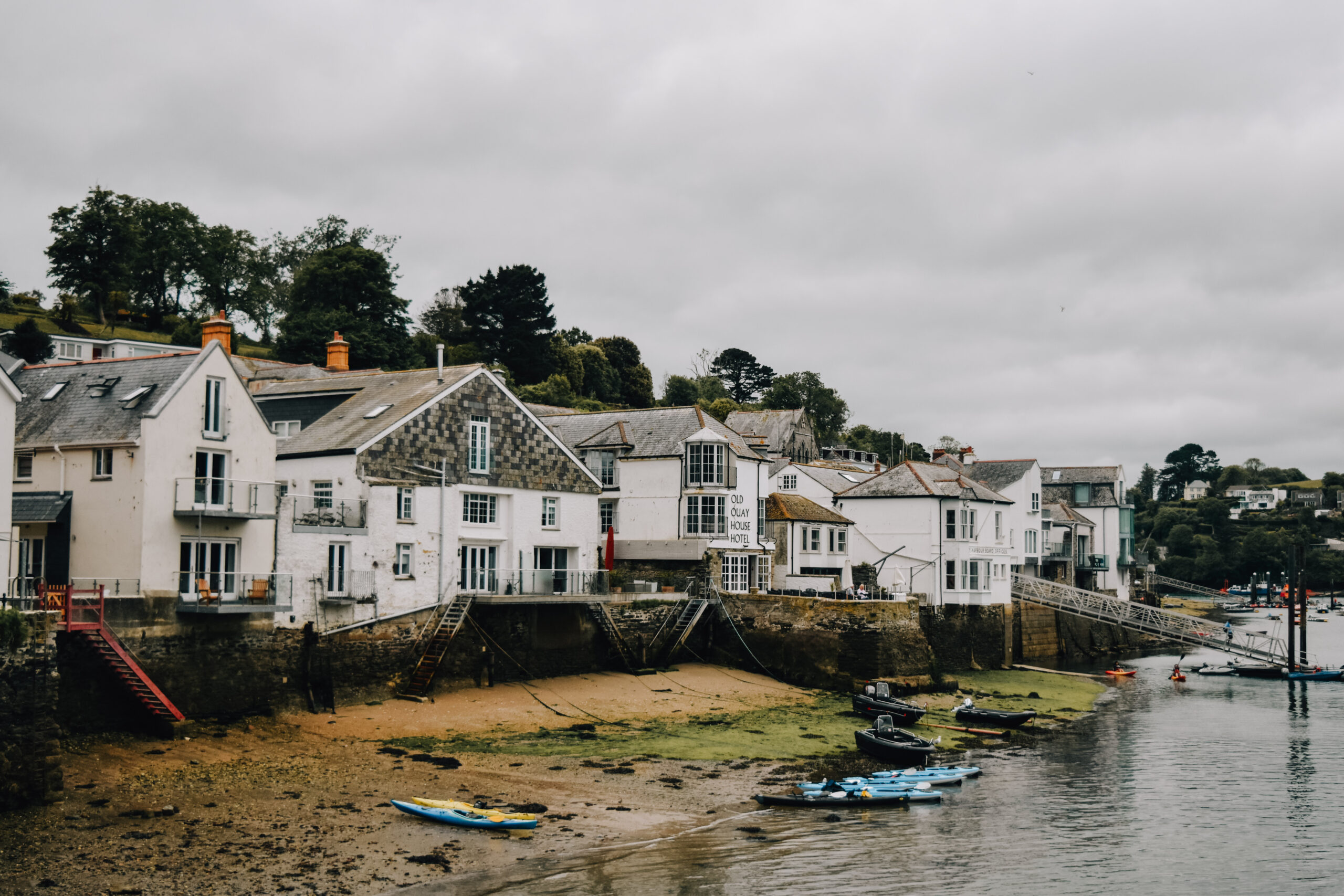 The Old Quay House overlooking the water in Fowey