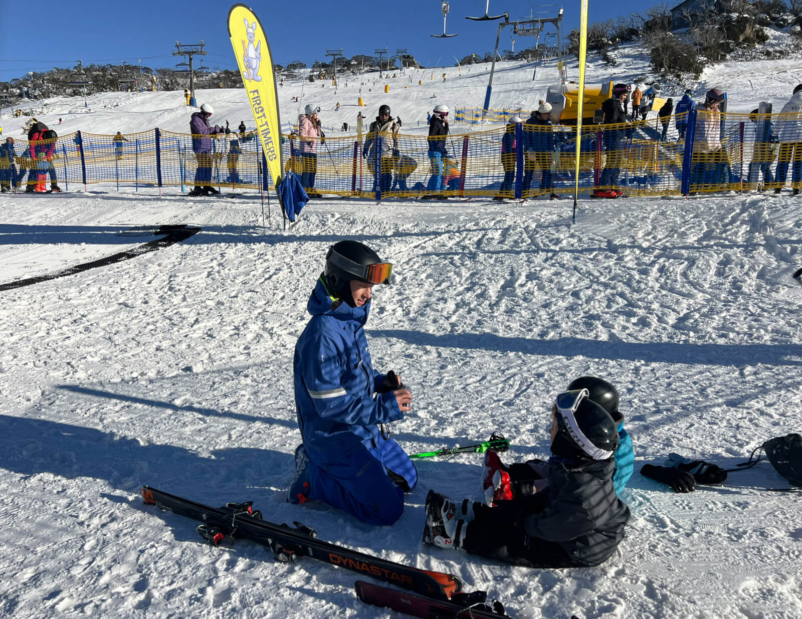 A ski lesson at Perisher